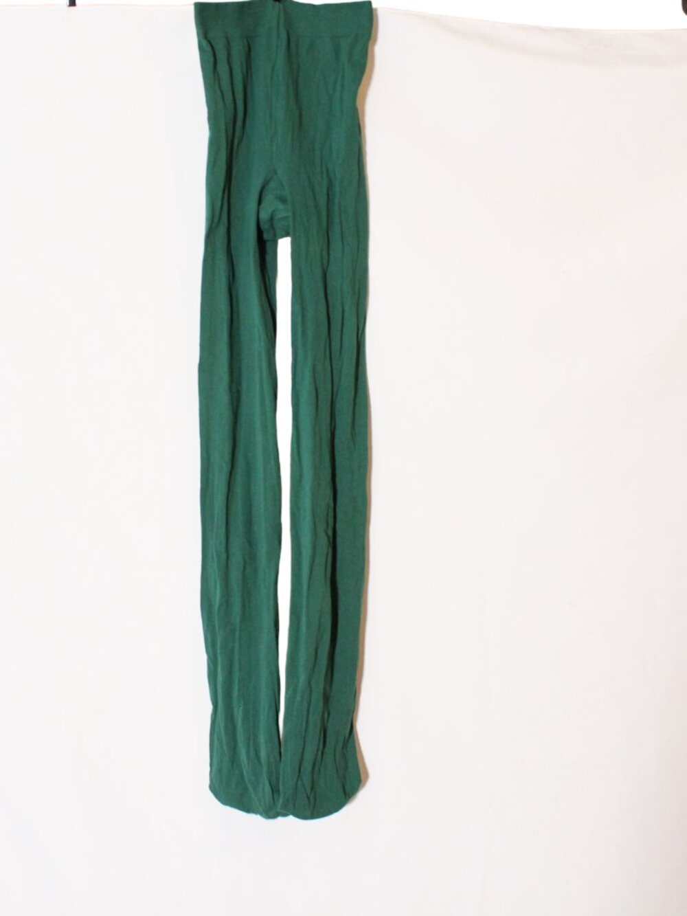 Vintage Y2K Kelly Green Opaque Tights S M
